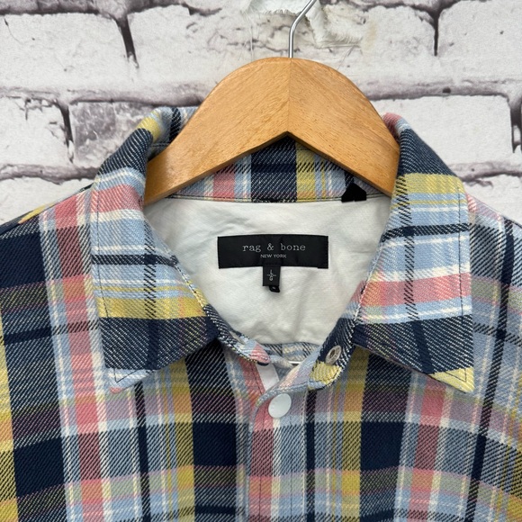Rag & Bone Plaid Cotton Jack Shirt SZ L - Picture 5 of 6